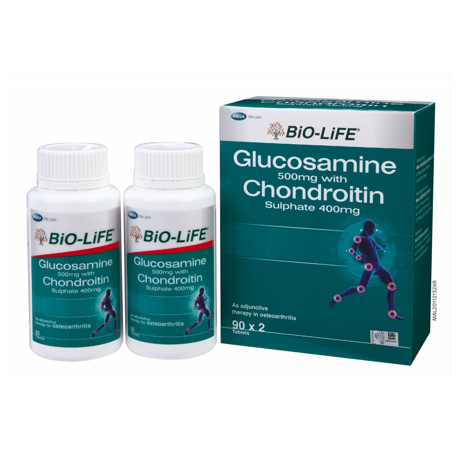 BioLIFE Glucosamine with Chondroitin Tablets 2×90’s Medimart